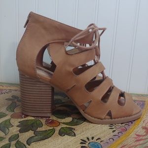 🥀Soda Lace-Up Chunky Heeled Ankle Sandles